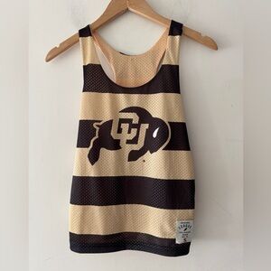 Colorado University Buffaloes Gold and Black Mesh Tank Top